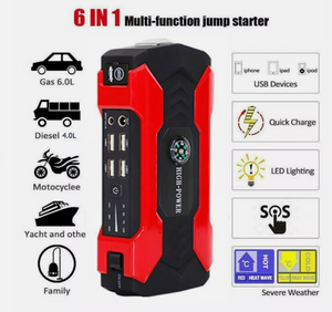 Car Jump Starter Pack Booster Battery Charger Emergency Power Bank Box