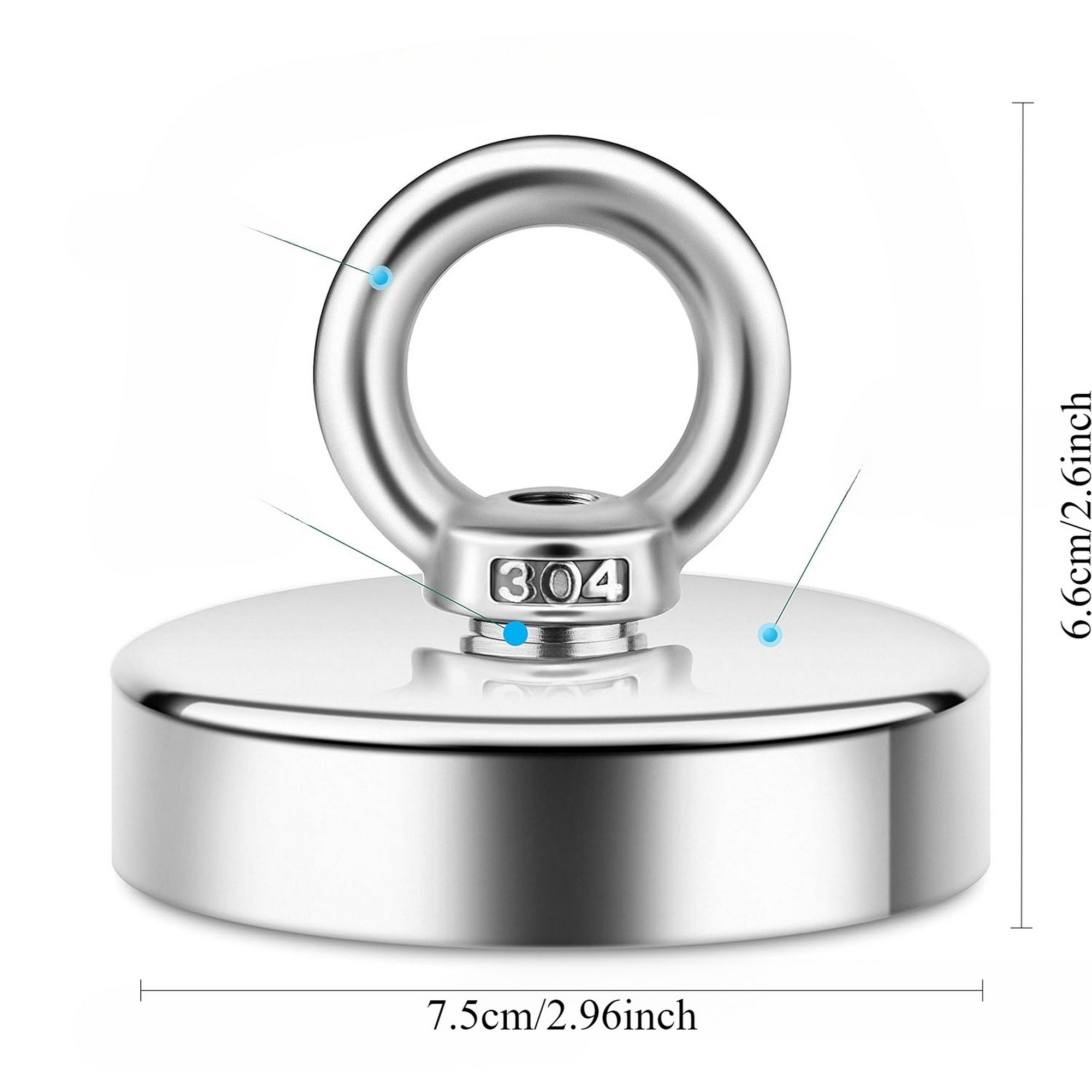 Fishing Magnets, Strong Magnets, Heavy-duty Rare Earth Magnets, Large Magnets, And Magnets with Handles, Suitable for Labels, Shops, Lifting, And Picking Up