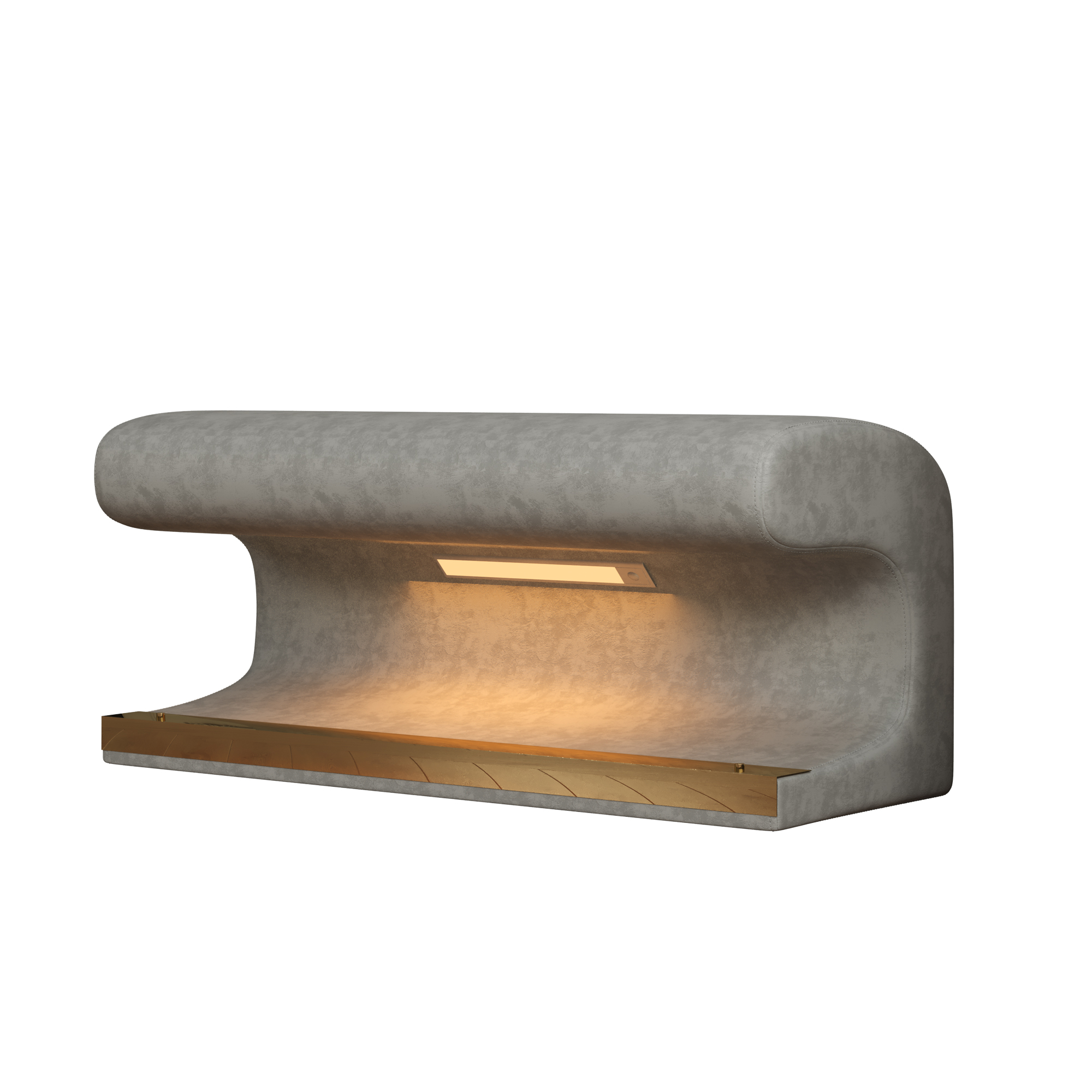 Entryway Bench Leather Upholstered Ottoman with LED Sensor Light for Living Room ,bedroom,end of Bed
