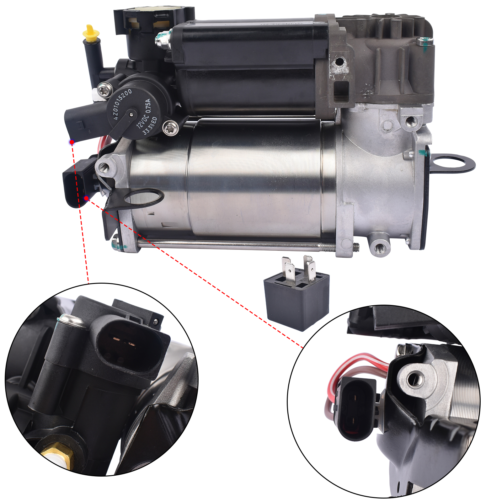 Air Suspension Compressor & Relay for Mercedes-Benz S-Class W220 MAYBACH 240