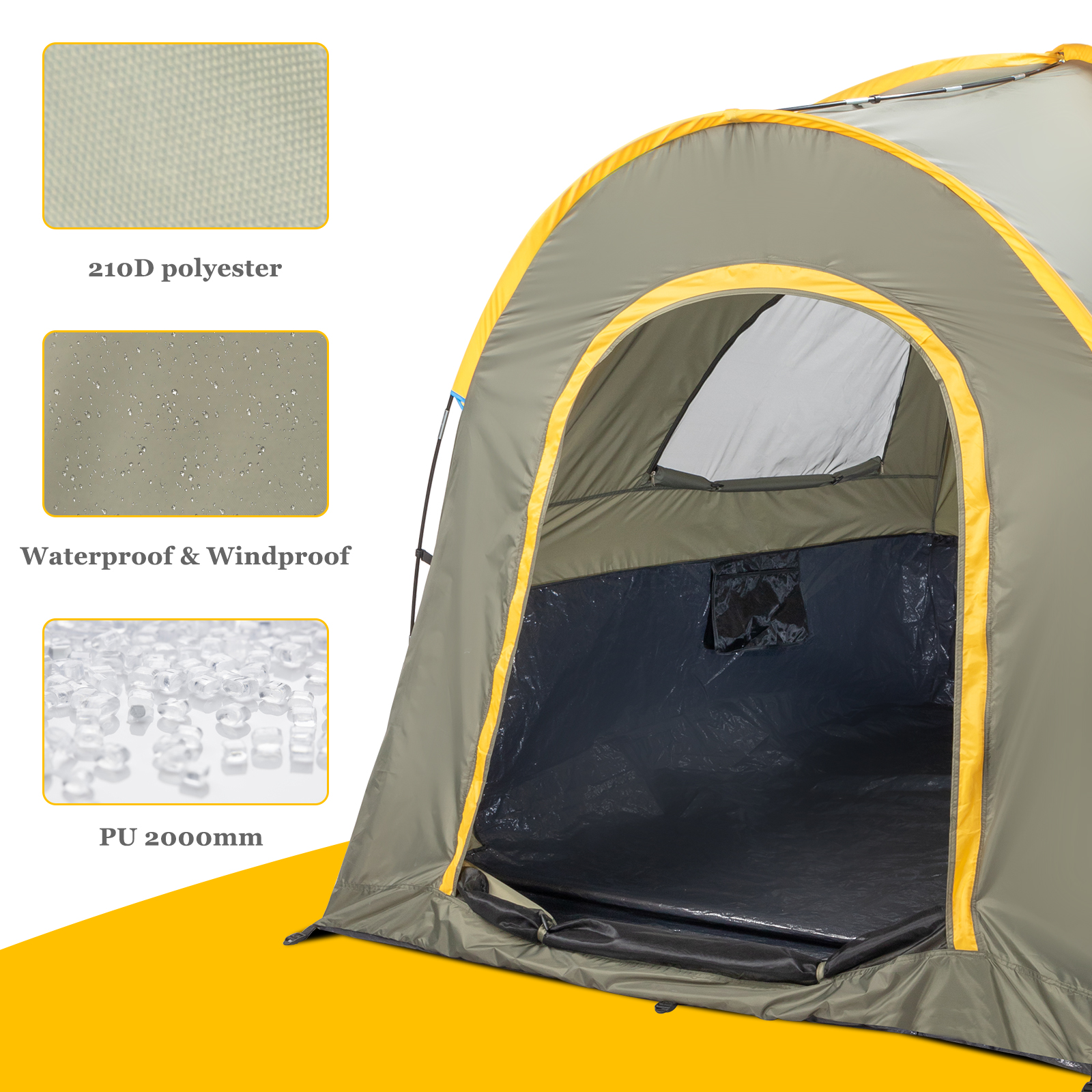 Small green orange tent 5.2-5.8ft pickup truck