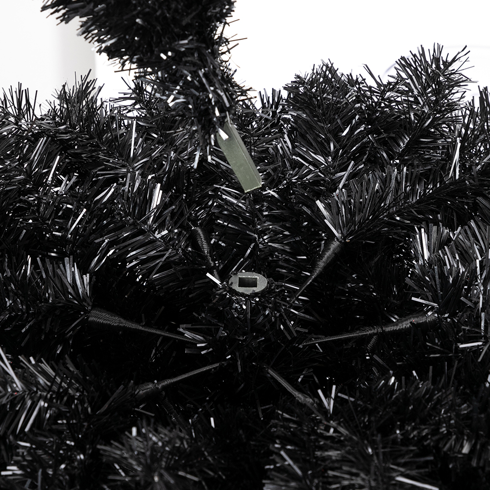 6ft 1600 Branches PVC Christmas Tree Black--Substitution Code: 36564136