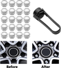 20PCS CHROME ALLOY CAR WHEEL NUT BOLT COVERS CAPS UNIVERSAL FOR ALL CAR 17MM UK