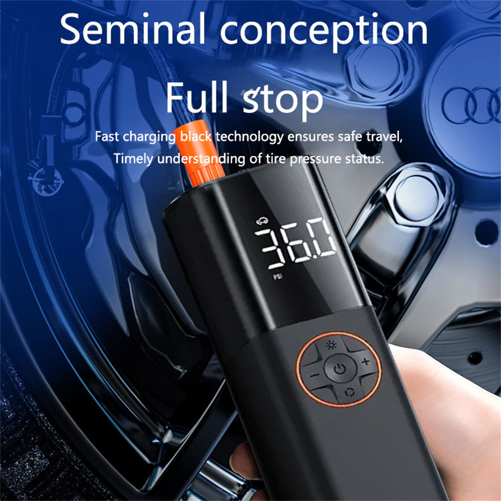 Multifunctional Car Inflation Pump Mini Intelligent Handheld Car Portable Inflation Pump Digital Display Fast Charging Wireless Inflation Pump