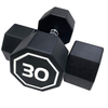 APOLLO IR3920 Premium Octagonal Dumbbells, Large Numbers, Hard Chrome Plated Handle Dumbbells To Assist with Push-Ups, 30 Lbs Set of 2