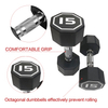 APOLLO IR3920 Premium Octagonal Dumbbell, Large Numbers, Hard Chrome Plated Handle Dumbbells To Assist with Push-Ups, 15 Lbs Set of 2