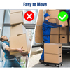 Furniture Moving Dolly, 16 X 11in 500 Lbs Capacity Furniture Movers Dollies 4 Wheels, Portable Moving Rollers Heavy Duty, Interlocking Small Flat Dolly Cart for Heavy Furniture, 2 Pack, Black