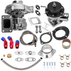 T3 T4 T04E Universal Turbo Kit + Type-RS BOV Blow Off Valve + Oil Feed Return Line Turbocharger Kit