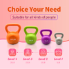Kettlebell Sets, Strength Training Kettlebells Weight Set for Women, Vinyl Coated Kettle Bell for Home Gym Workout Weight Lifting Equipment, Comfortable Grip Wide Handle Weights 5lbs
