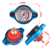 Car Thermostatic Gauge Radiator Cap Cover Small Head With Water Temp Meter Blue