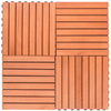 Reddish Brown Wood Interlocking Deck Tile (Set of 10 Tiles)- AS ( Amazon Shipping)