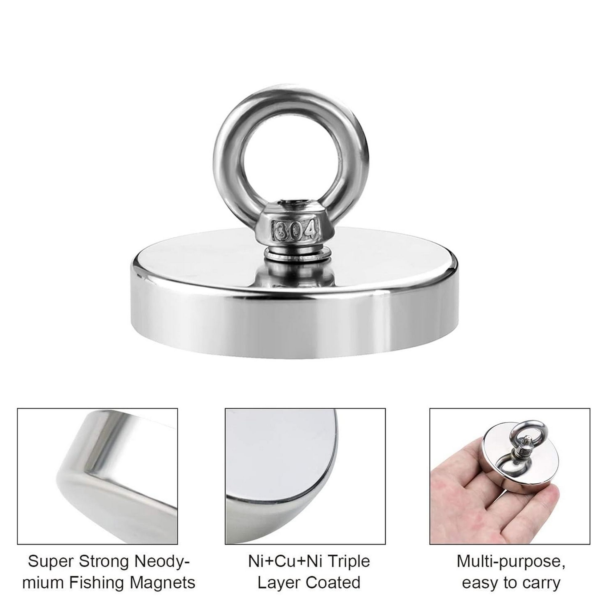 Fishing Magnets, Strong Magnets, Heavy-duty Rare Earth Magnets, Large Magnets, And Magnets with Handles, Suitable for Labels, Shops, Lifting, And Picking Up