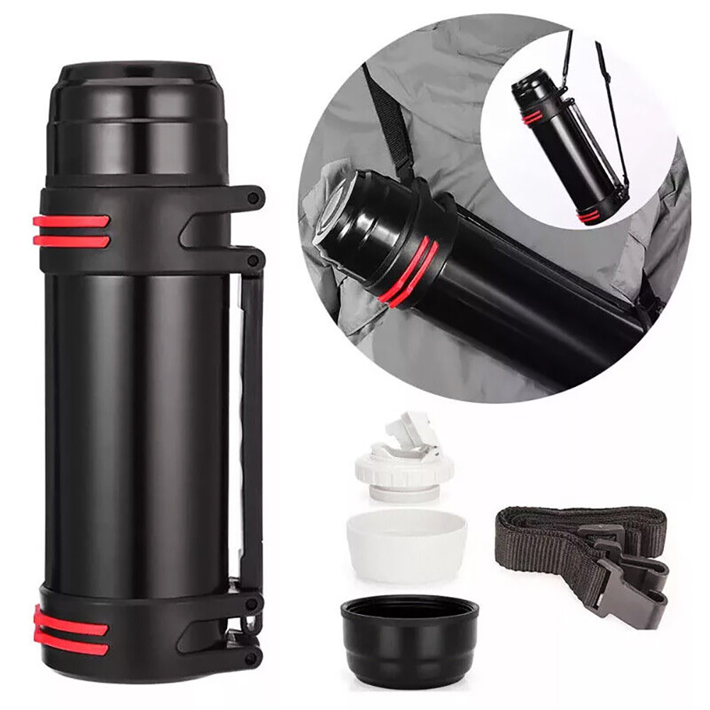 3Large Thermos Flask Capacity Travel Coffee Water Insulated Stainless Steel