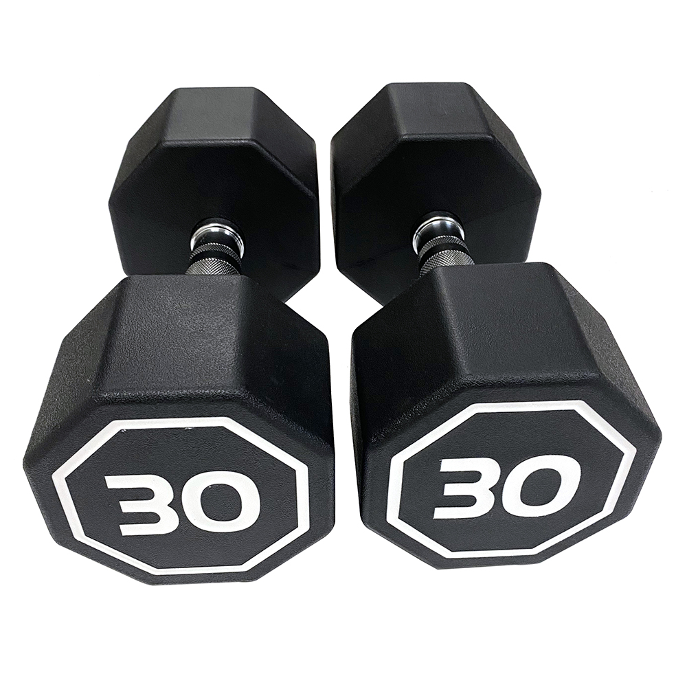 APOLLO IR3920 Premium Octagonal Dumbbells, Large Numbers, Hard Chrome Plated Handle Dumbbells To Assist with Push-Ups, 30 Lbs Set of 2