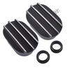 Aluminum Valve Cover Breather PCV Combo Kit Finned Valve Cover Breather Black