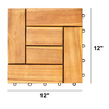 6 puzzle slats per tile rown Acacia Interlocking Wooden Deck tile (Set of 10 Tiles) ( Amazon Shipping)