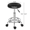 Round Stool with Lines Rotation Bar Stool Black