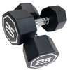 APOLLO IR3920 Premium Octagonal Dumbbells, Large Numbers, Hard Chrome Plated Handle Dumbbells To Assist with Push-Ups, 25 Lbs Set of 2