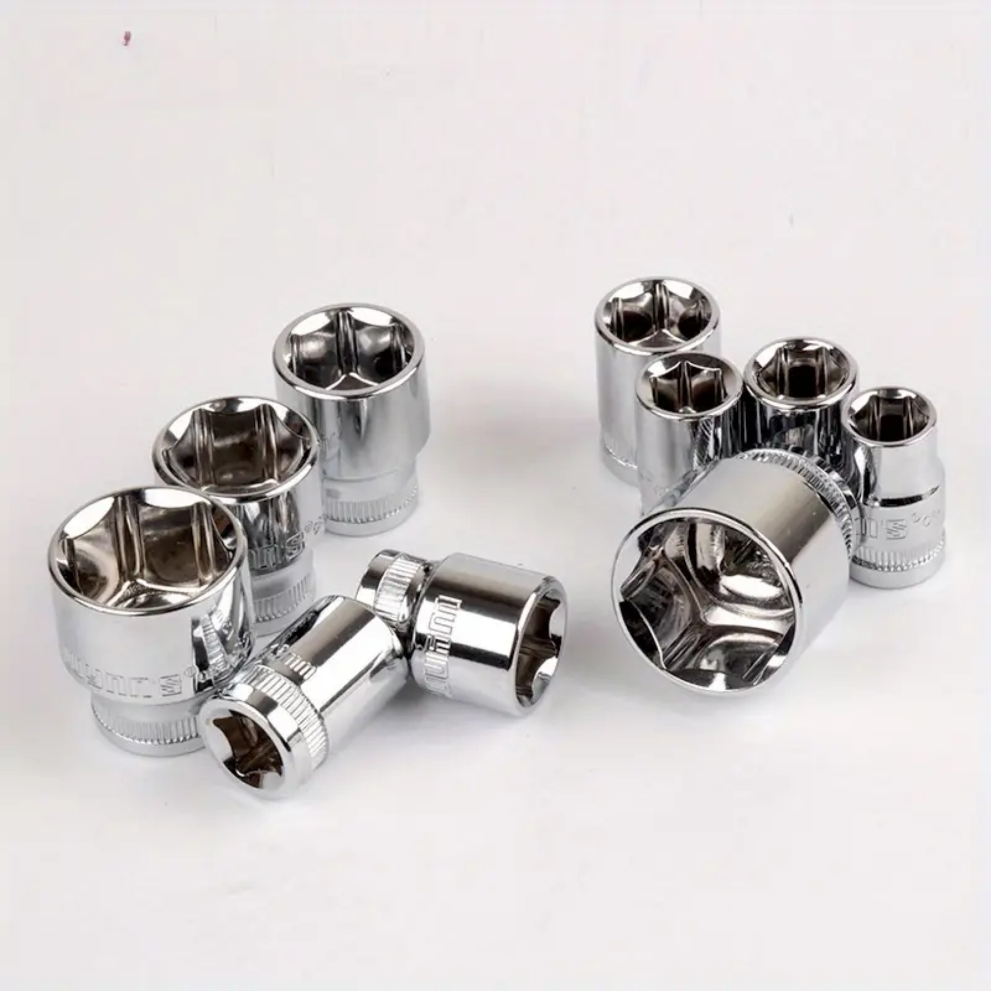 11-piece Ratchet Socket Driver Set Chrome Vanadium Steel Mirror Auto Repair Car Extension Set Small Medium Large Set