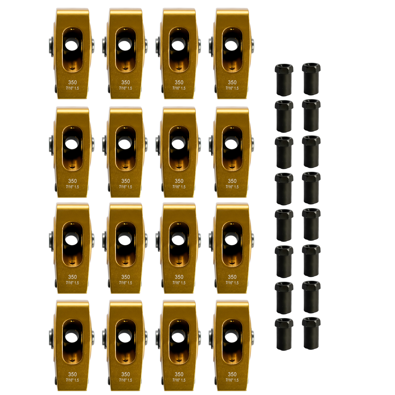 Aluminum Roller Rocker Arms Set 7/16 Inch Stud 1.5 Ratio for Chevrolet SBC 307 350 400